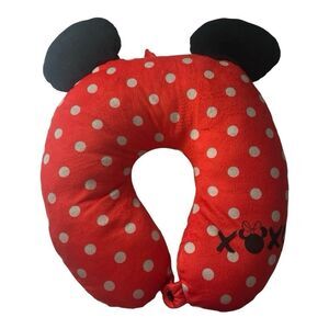 Disney Minnie Mouse Travel Neck Pillow Red Polka Dot